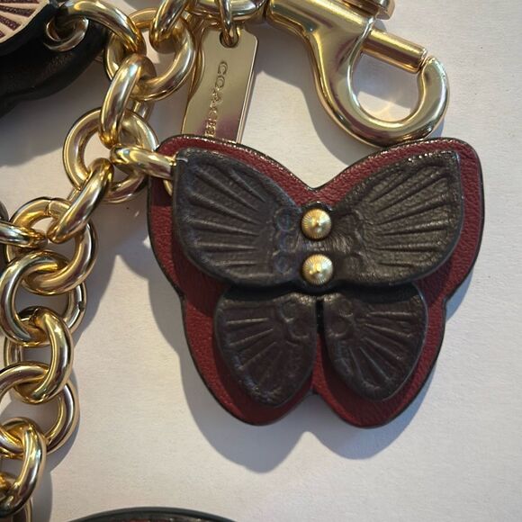 COACH Butterfly Leather Keychain - Picture 3 of 6